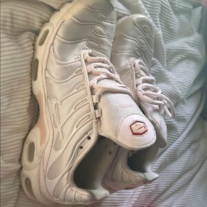 White and Pink Athletic Sneakers